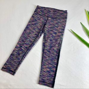 Zella Cropped Space Dye Mesh Detail Leggings XS